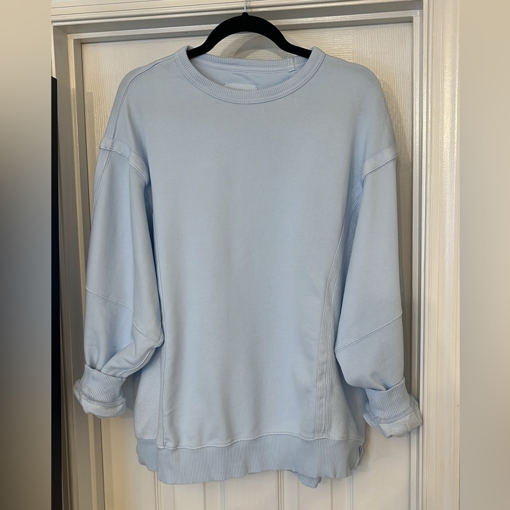 Pale blue oversized crewneck